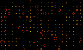 HTML5绘制彩色圆圈动画特效